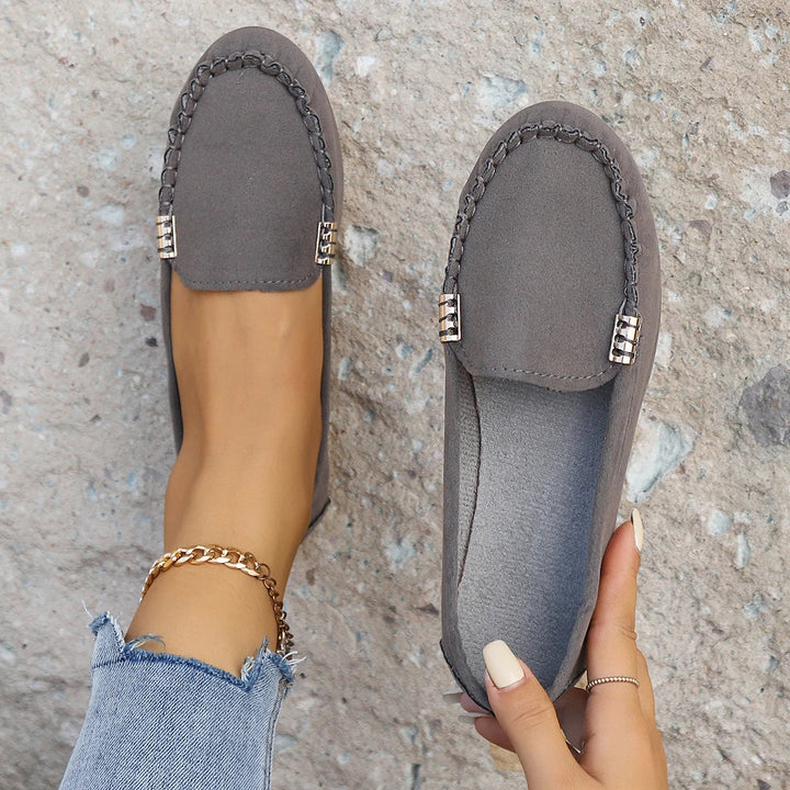 Monica Secrets | Denim Slip-On Flats
