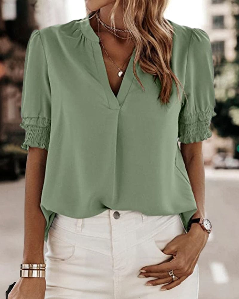 Elara | V-Neck Blouse