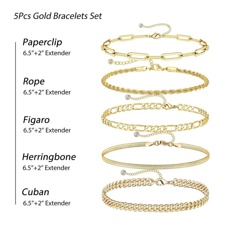 5pc Classic Bracelets Stack