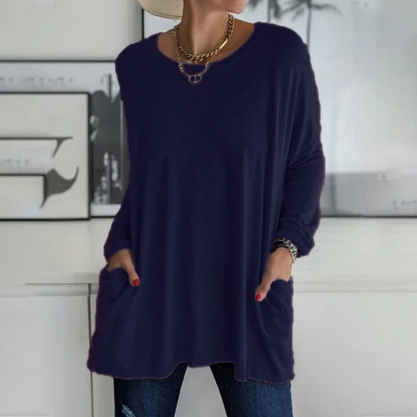 Monica Secrets | Relaxed Long Sleeve Top
