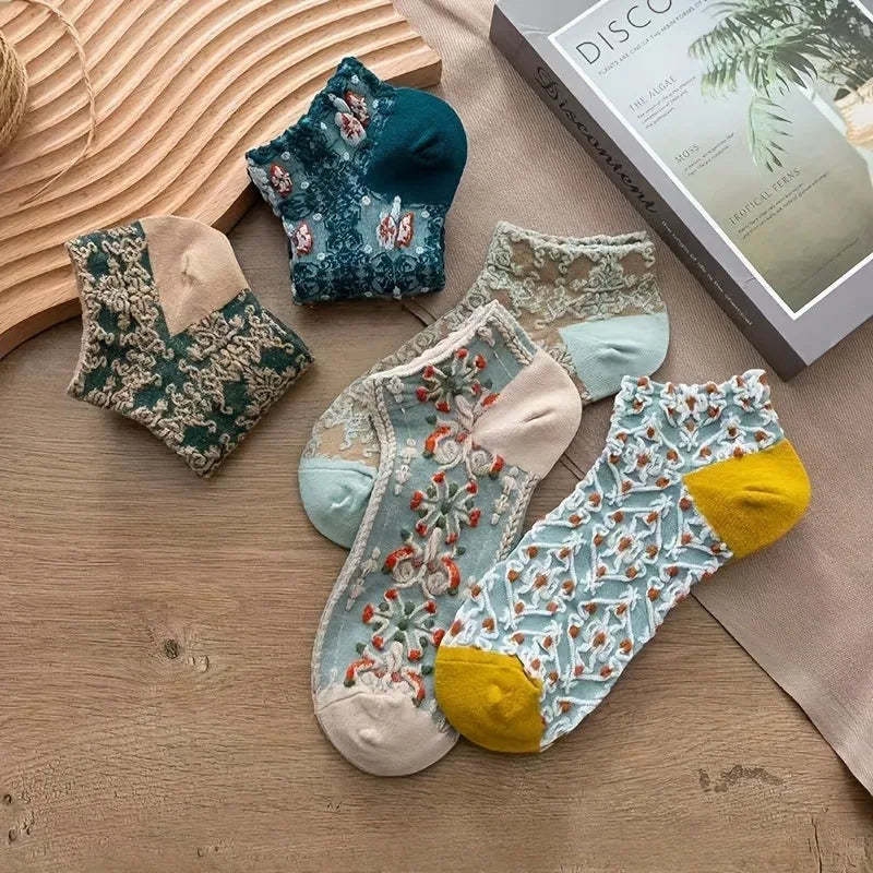 Monica Secrets | Embroidered Socks