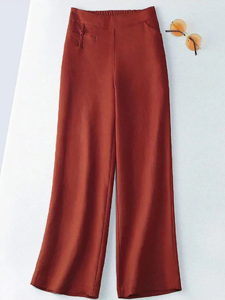 Monica Secrets | Classic Wide-Leg Trousers