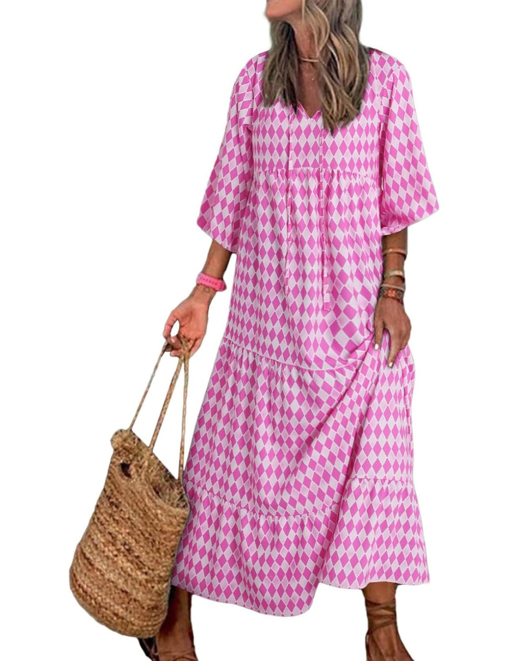 Elara | Puff Sleeve Maxi Dress
