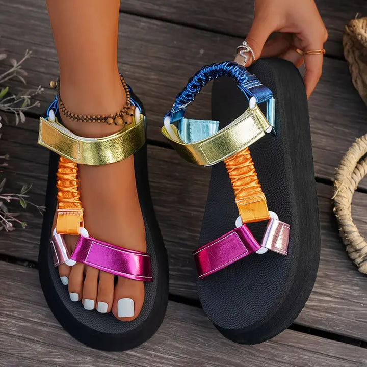Monica Secrets | Iridescent Platform Sandal