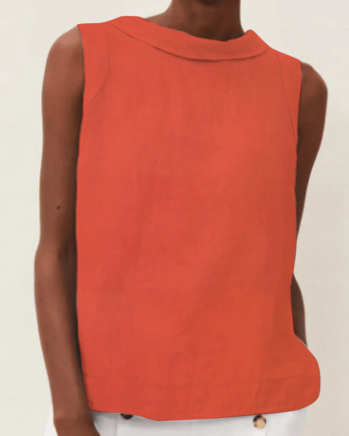 Elara | Linen Short-sleeved Blouse