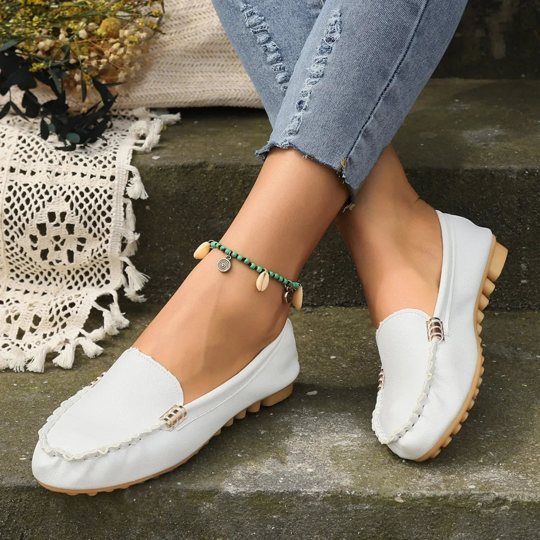 Monica Secrets | Denim Slip-On Flats
