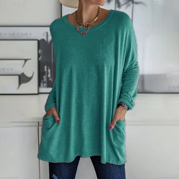 Monica Secrets | Relaxed Long Sleeve Top