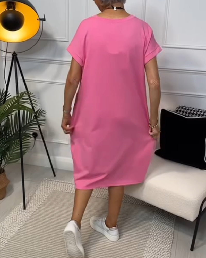 Monica Secrets | Stylish Short Sleeved Dress