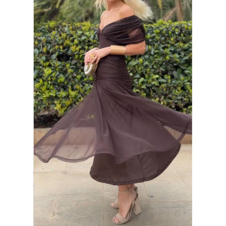 Monica Secrets | Mesh Flower Dress