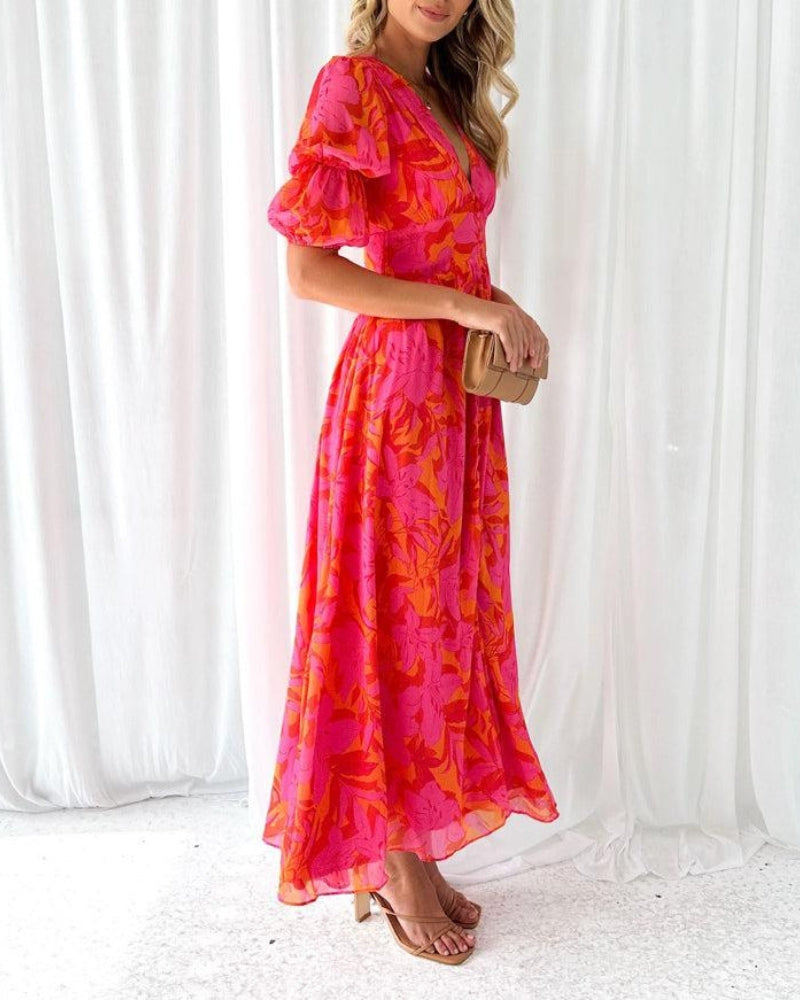Nadia | V-Neck Maxi Dress