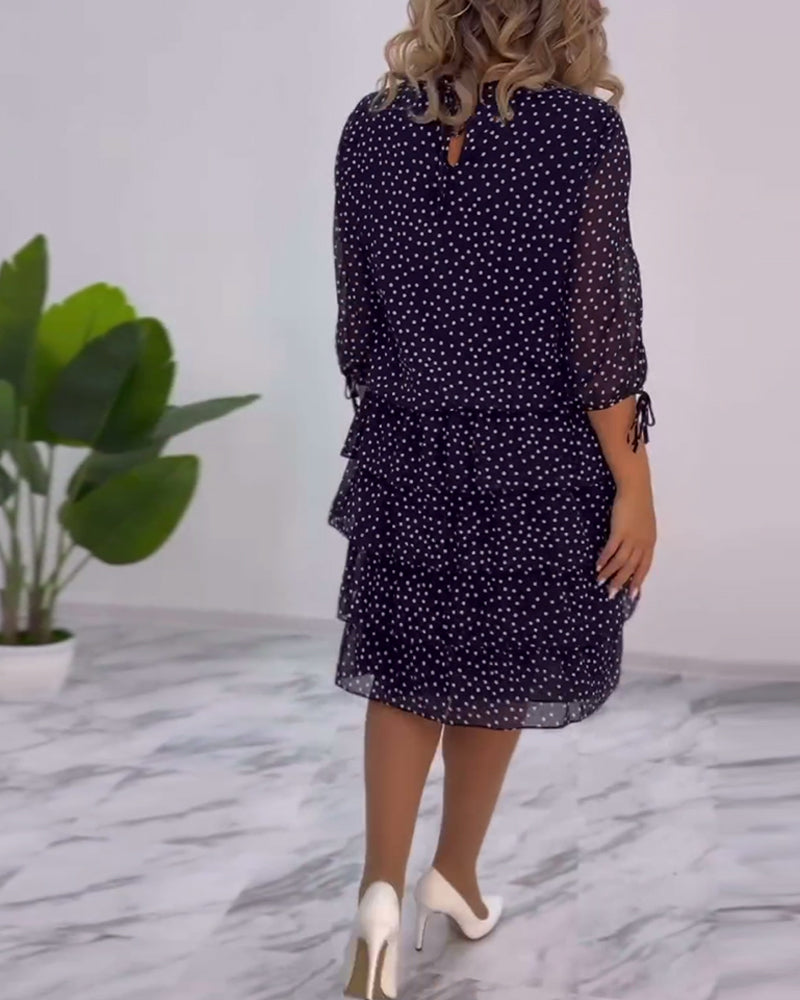 Sabrina | Layered Polka Dot Dress