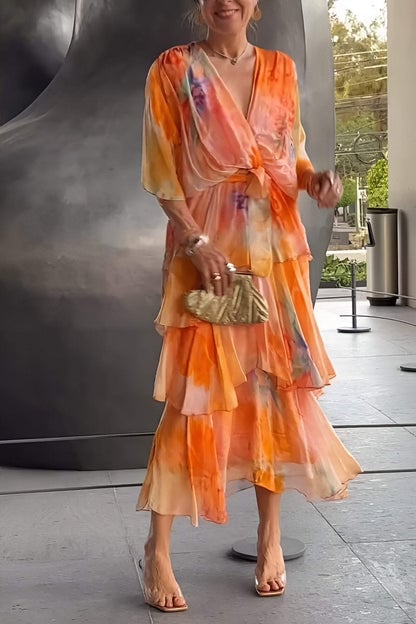 Amara | Tiered Chiffon Dress