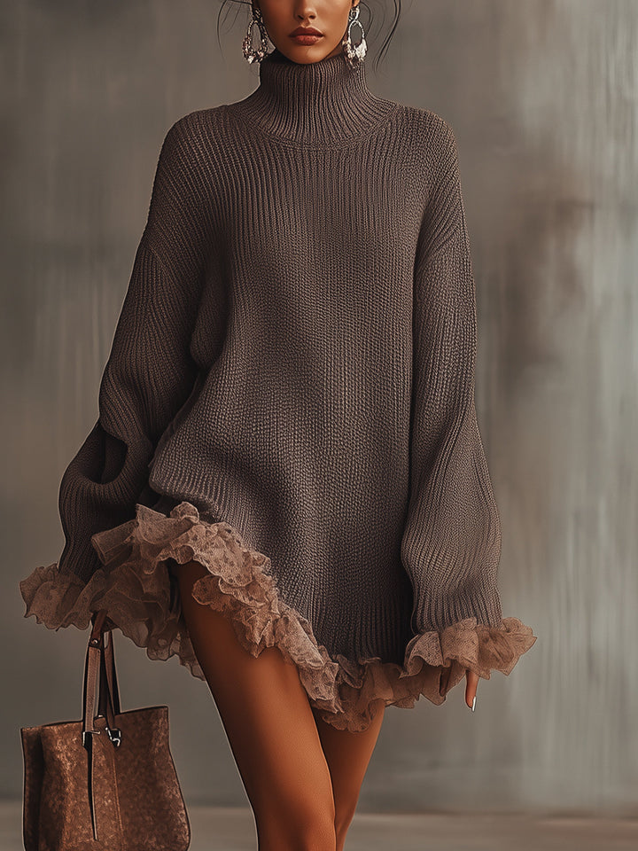 Liora | Ruffled Sweater Dress
