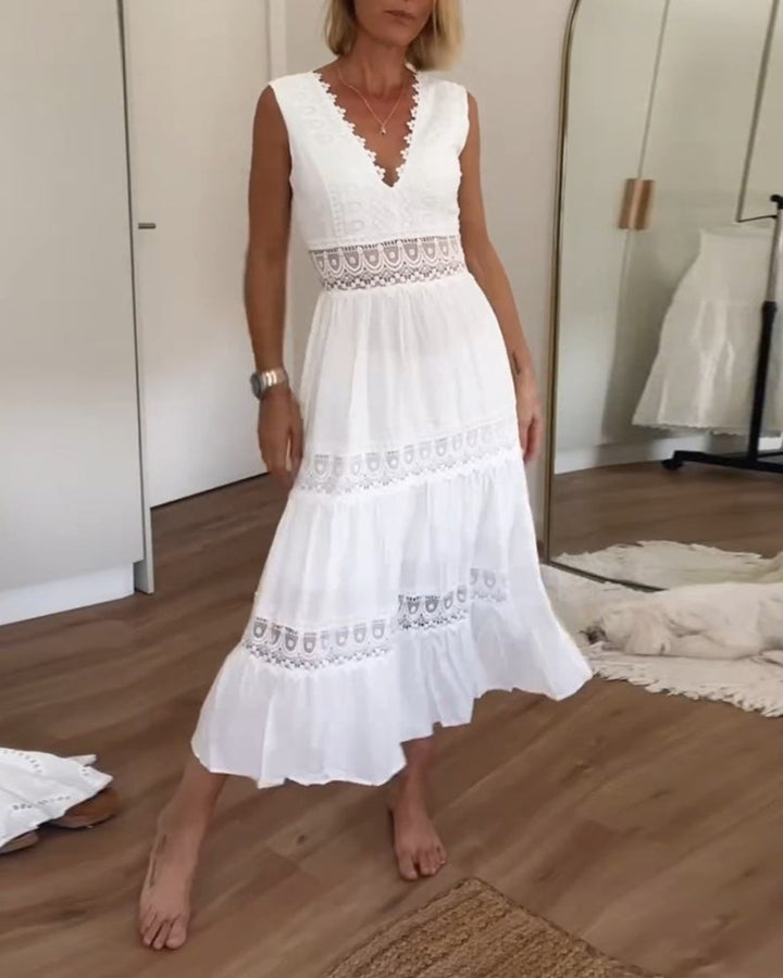 Isolde | V-Neck Lace Dress