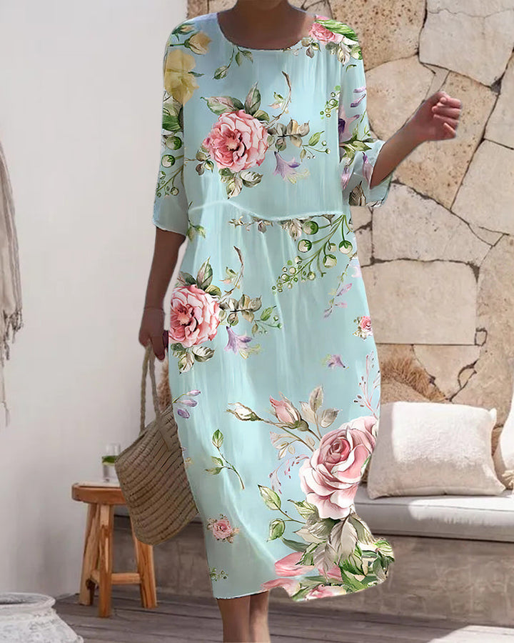 Isadora | Floral Midi Dress