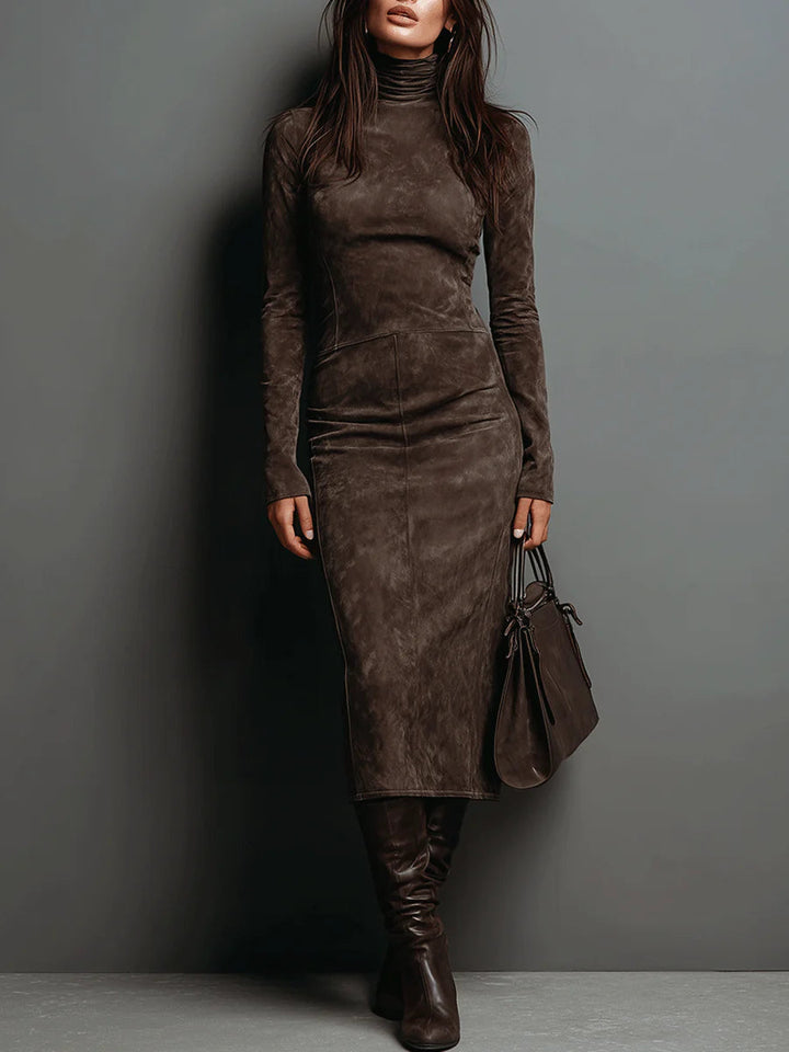 Adeline | Suede Maxi Dress