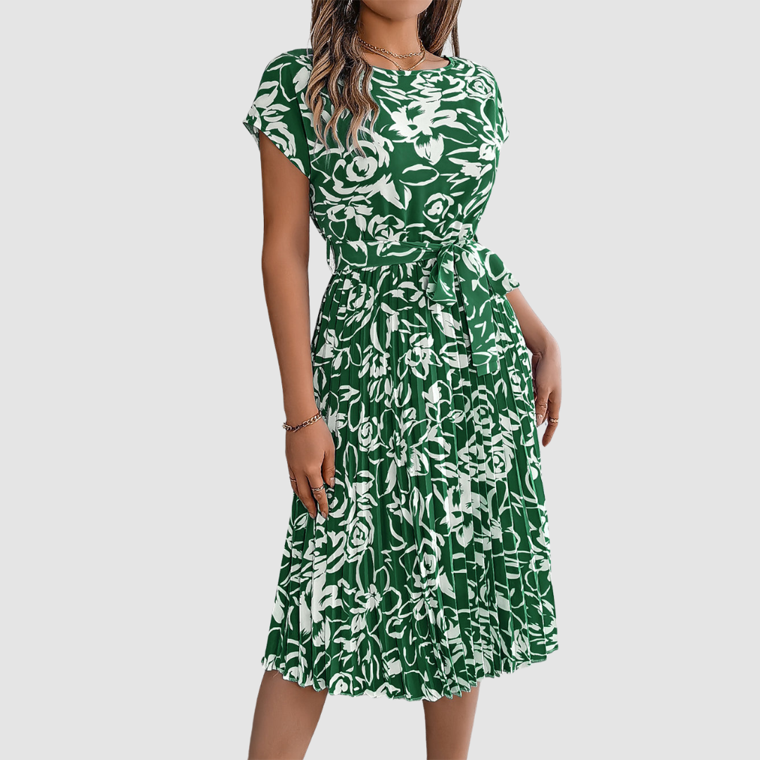 Fiona | Floral Pleated Dress