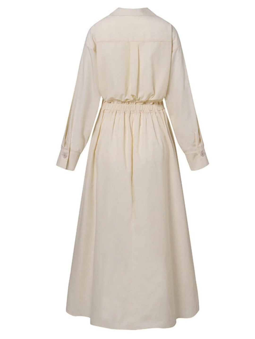 Monica Secrets | Elegant Button Lapel Midi Dress