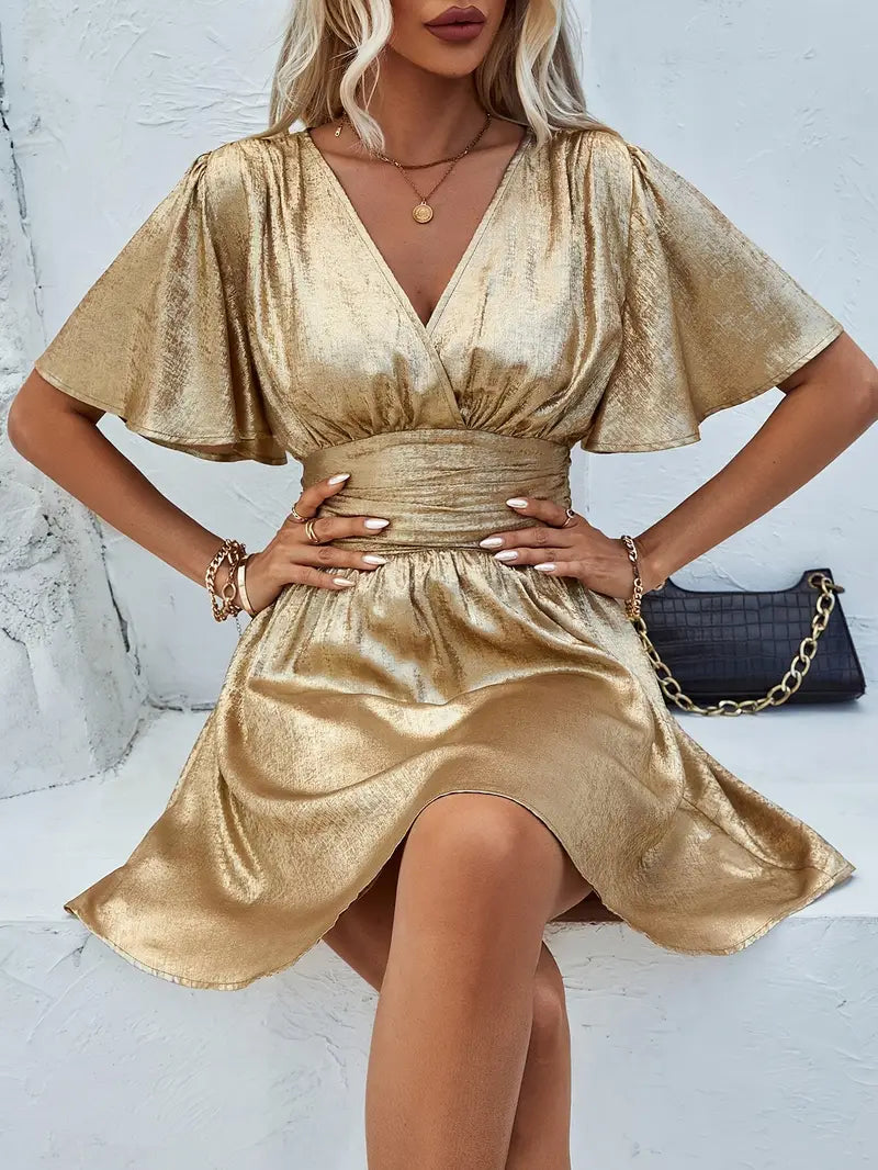 Lila | V-Neck Flare Dress