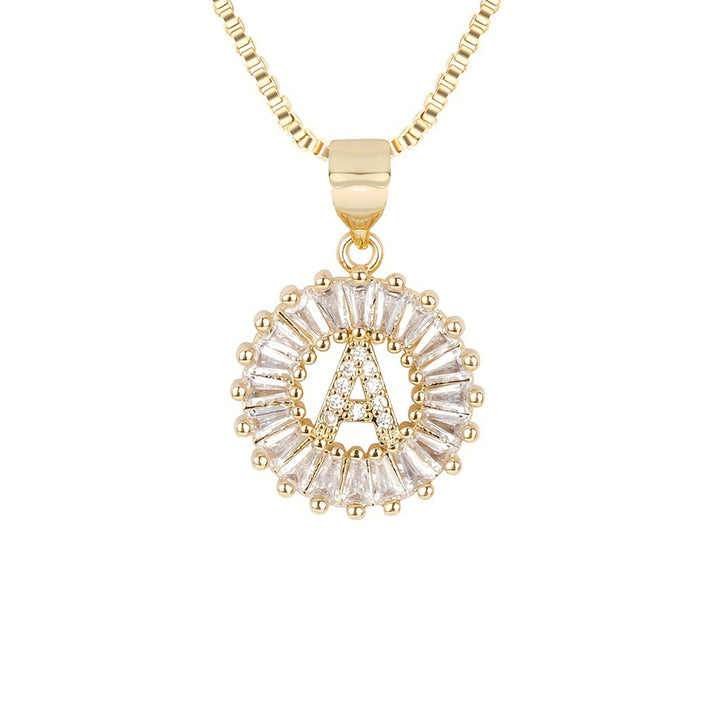 Circle Initial Necklace