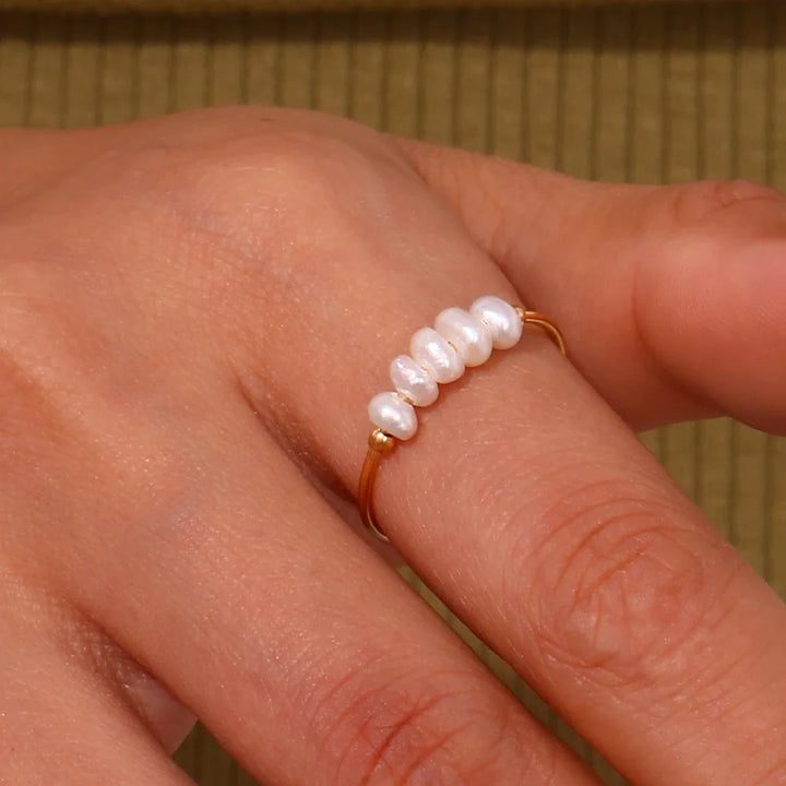 Dainty Pearl Beaded Ring