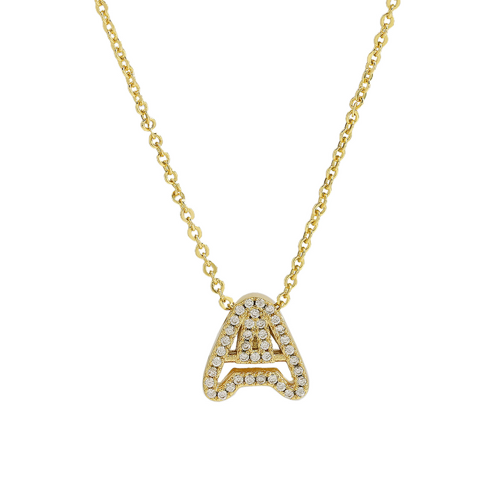 Dazzling Diamond Initial Necklace