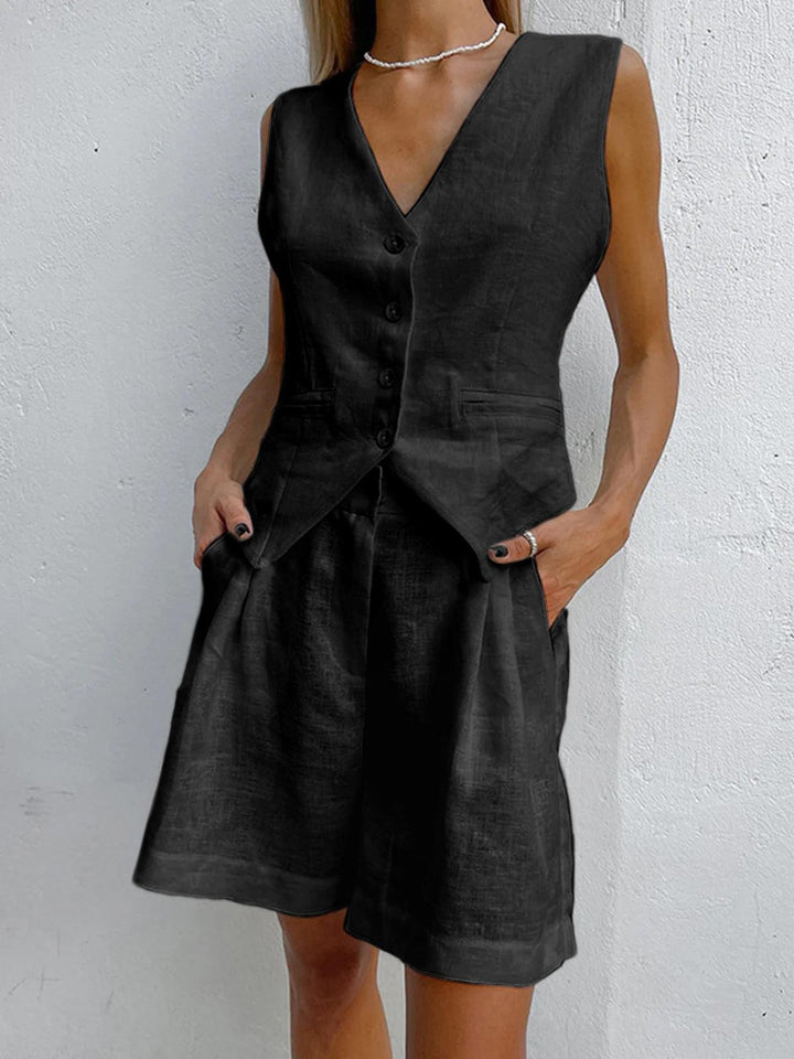 Monica Secrets | Cover Up Two Piece Shorts Set