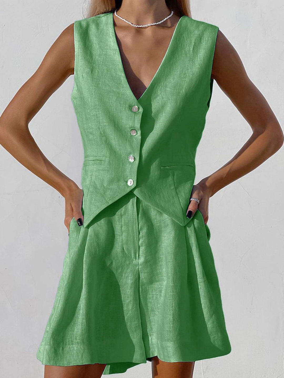 Monica Secrets | Cover Up Two Piece Shorts Set