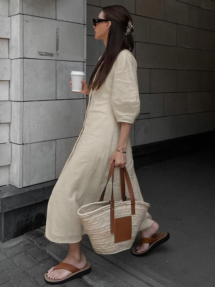 Monica Secrets | Buttoned Maxi Dress