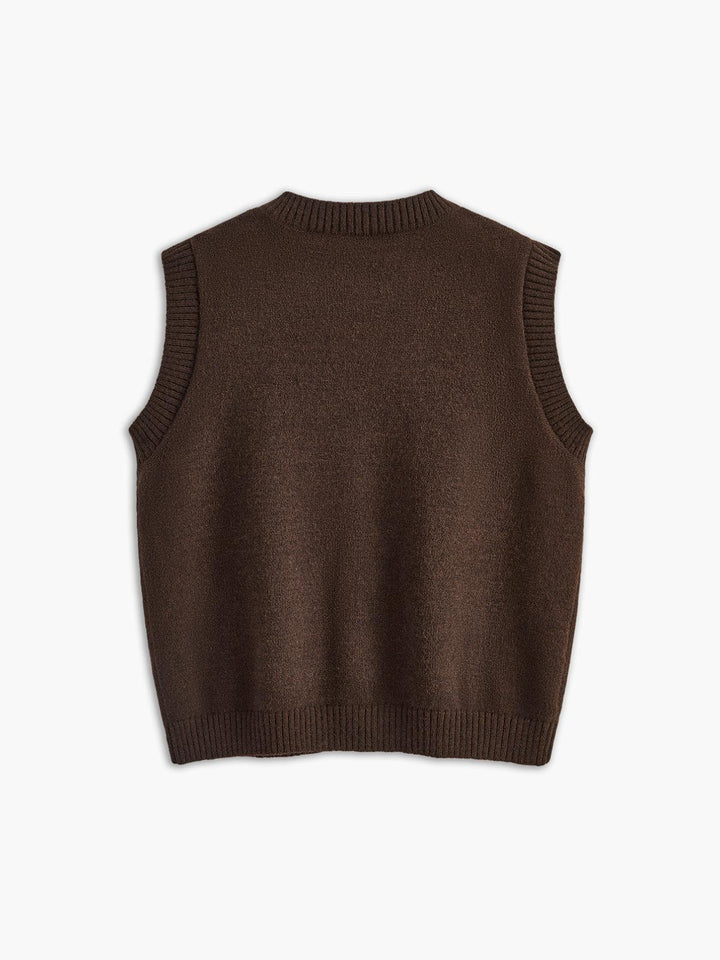 Monica Secrets | Casual Button Up Sweater Vest