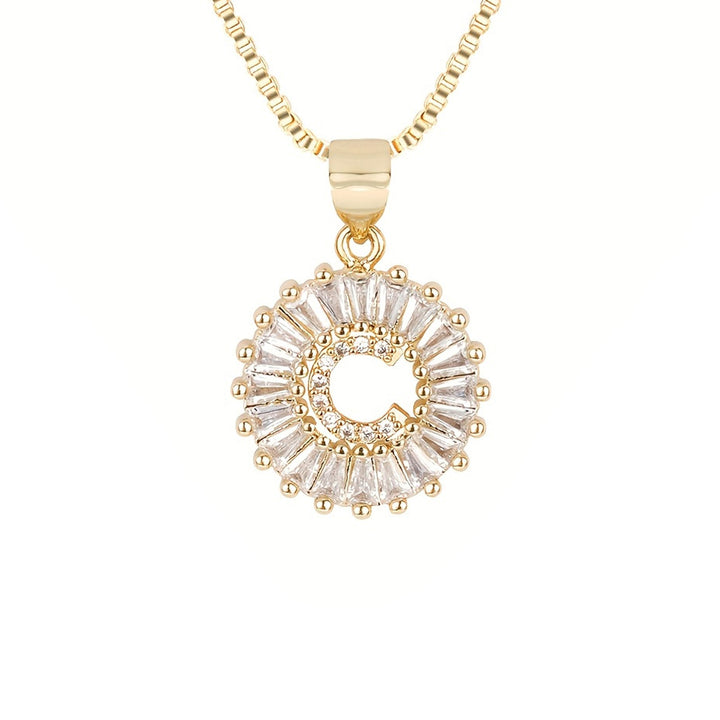 Circle Initial Necklace