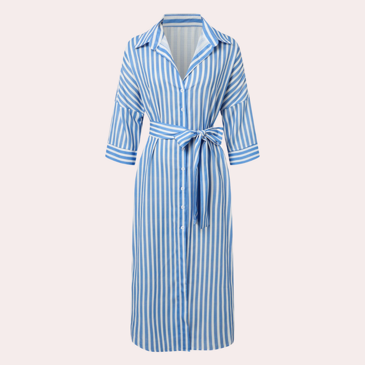 Leila | Striped Midi Dress