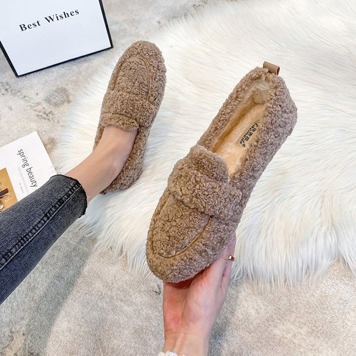 Monica Secrets | Cozy Sherpa Loafers