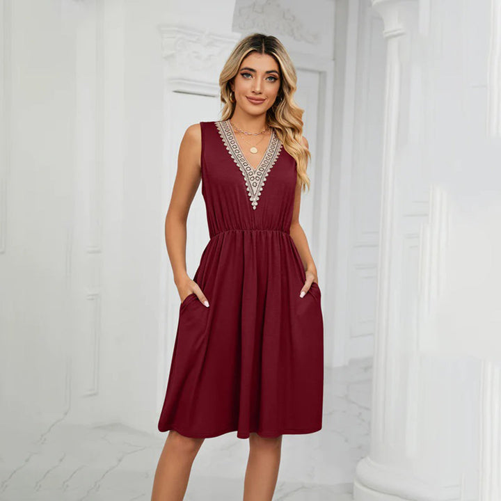 Adeline | Sleeveless V-Neck Dress