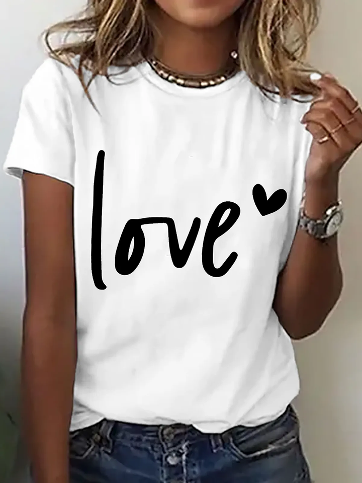 Monica Secrets | Comfy Print Short Sleeve Top