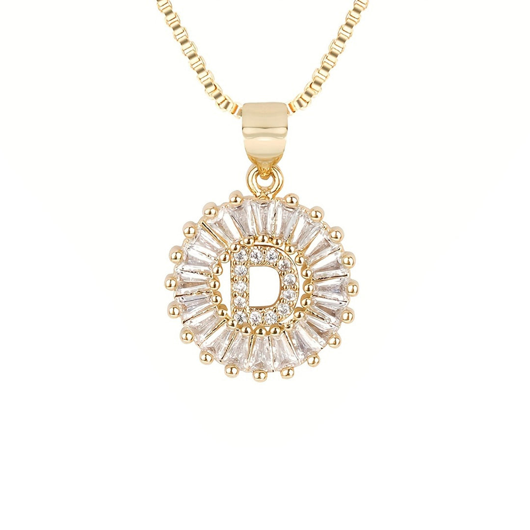 Circle Initial Necklace