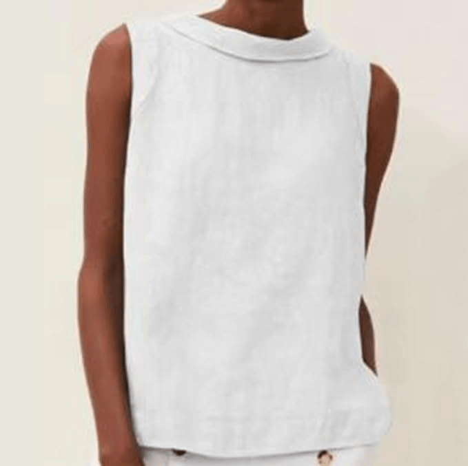 Elara | Linen Short-sleeved Blouse
