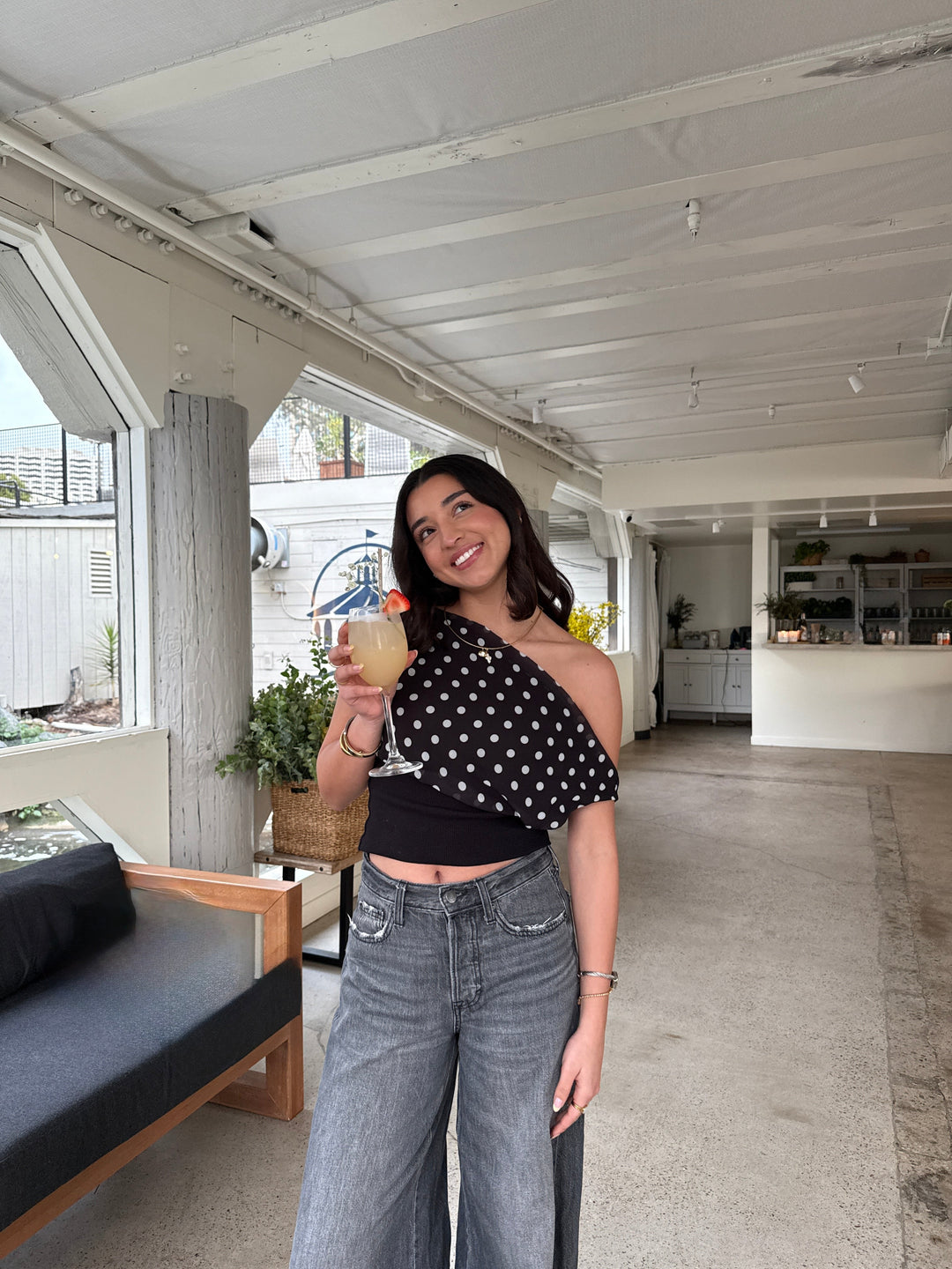 Mirella | Polka Dotted Top
