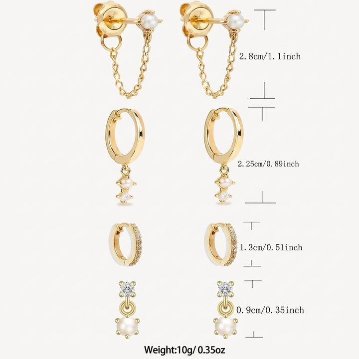 Elegant Rhinestone Earrings Stack