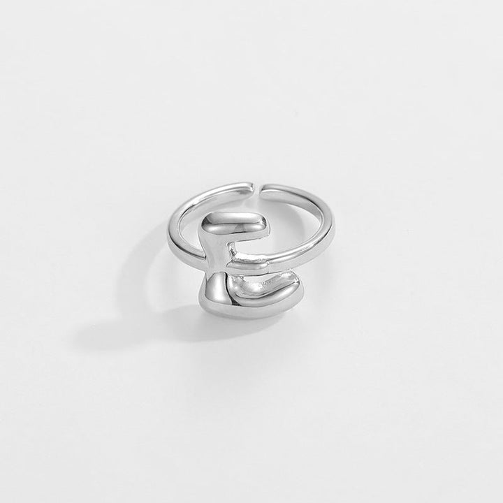 Cute Bubble Letter Initial Ring