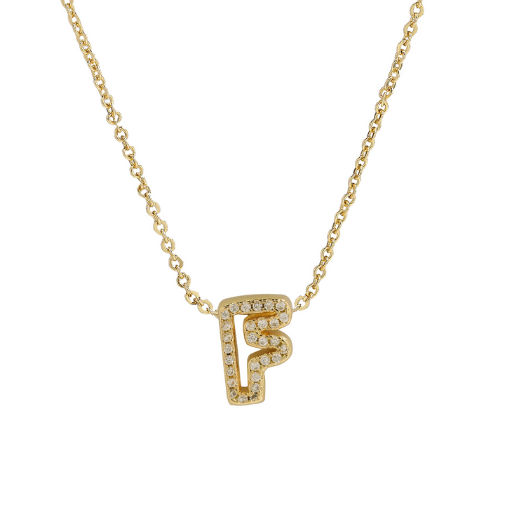 Dazzling Diamond Initial Necklace