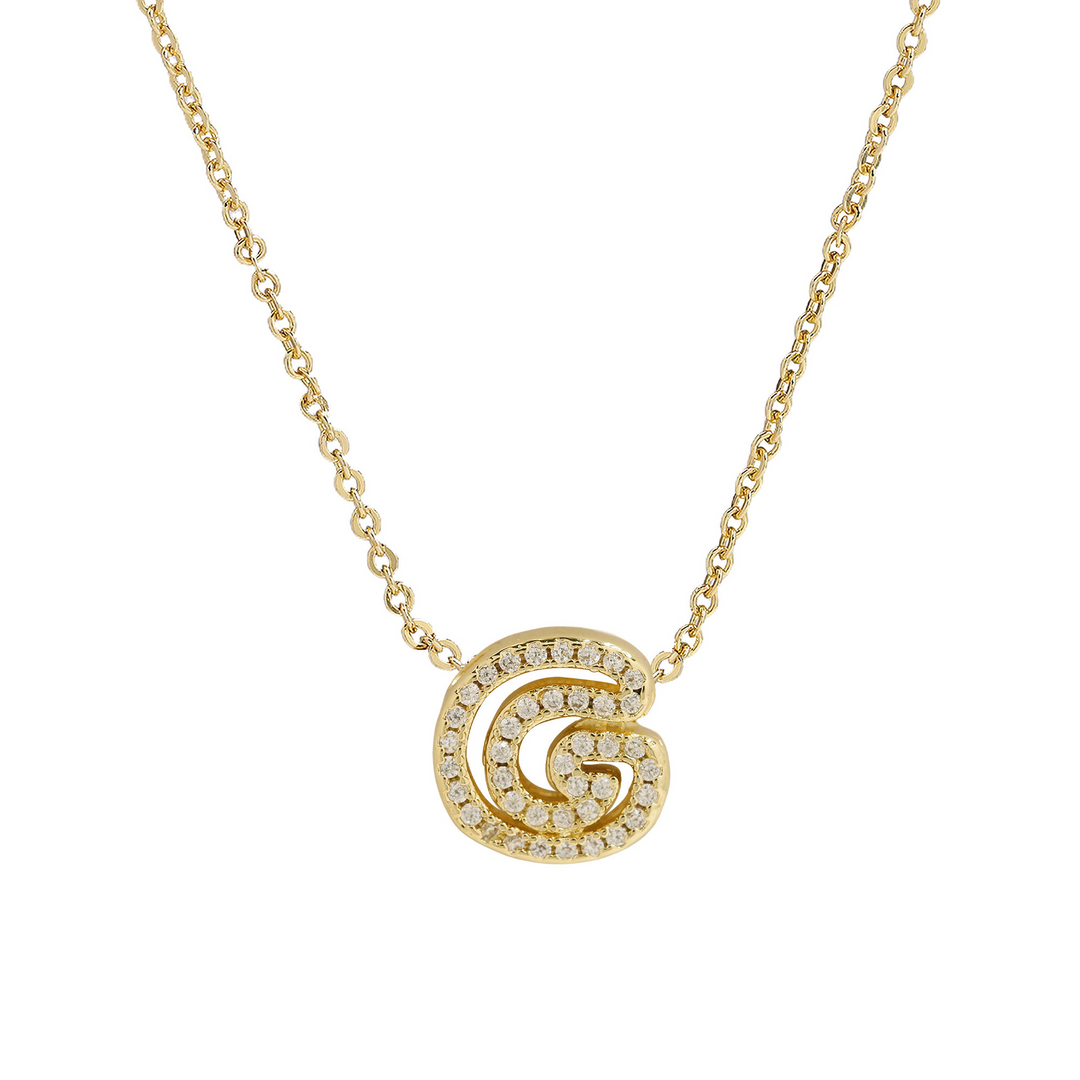 Dazzling Diamond Initial Necklace