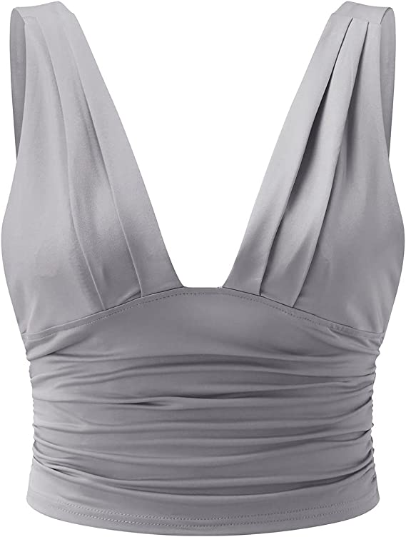 Monica Secrets | Ladies Top – Sleeveless – Deep V-Neck – Fitted – Elastic Slim Fit