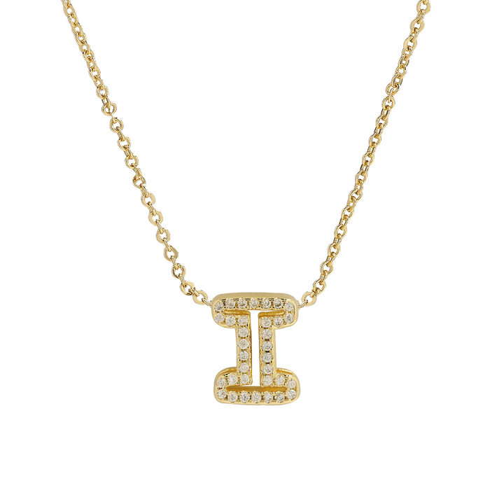 Dazzling Diamond Initial Necklace