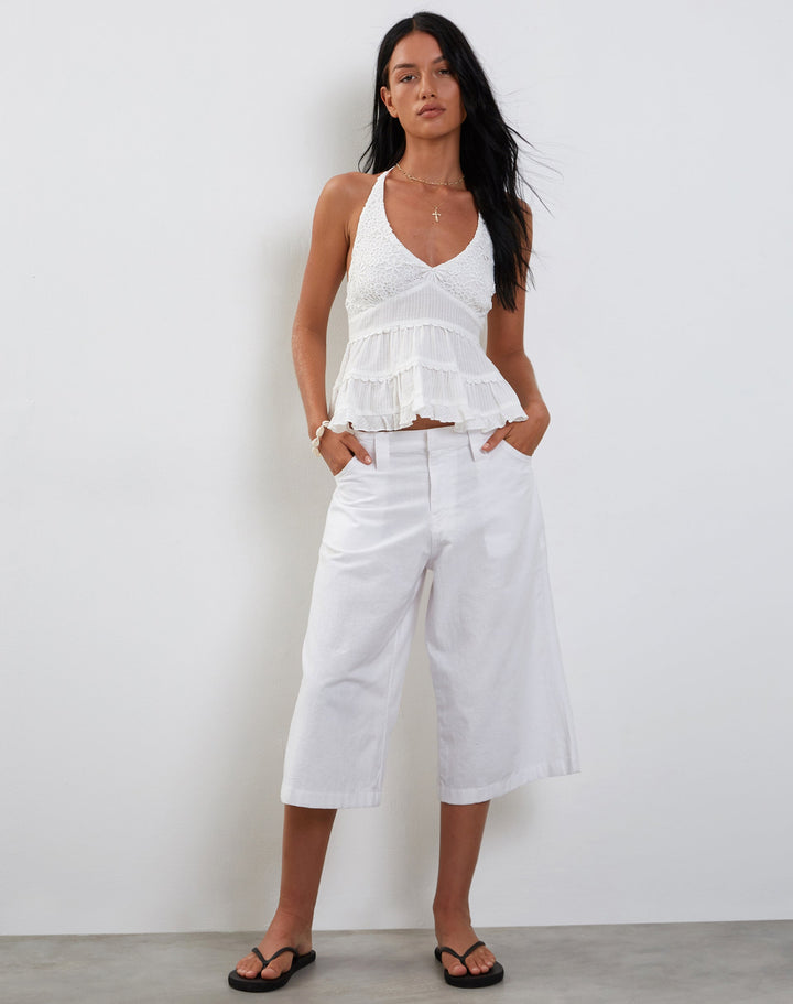 Monica Secrets | Haltertop With Lace Details