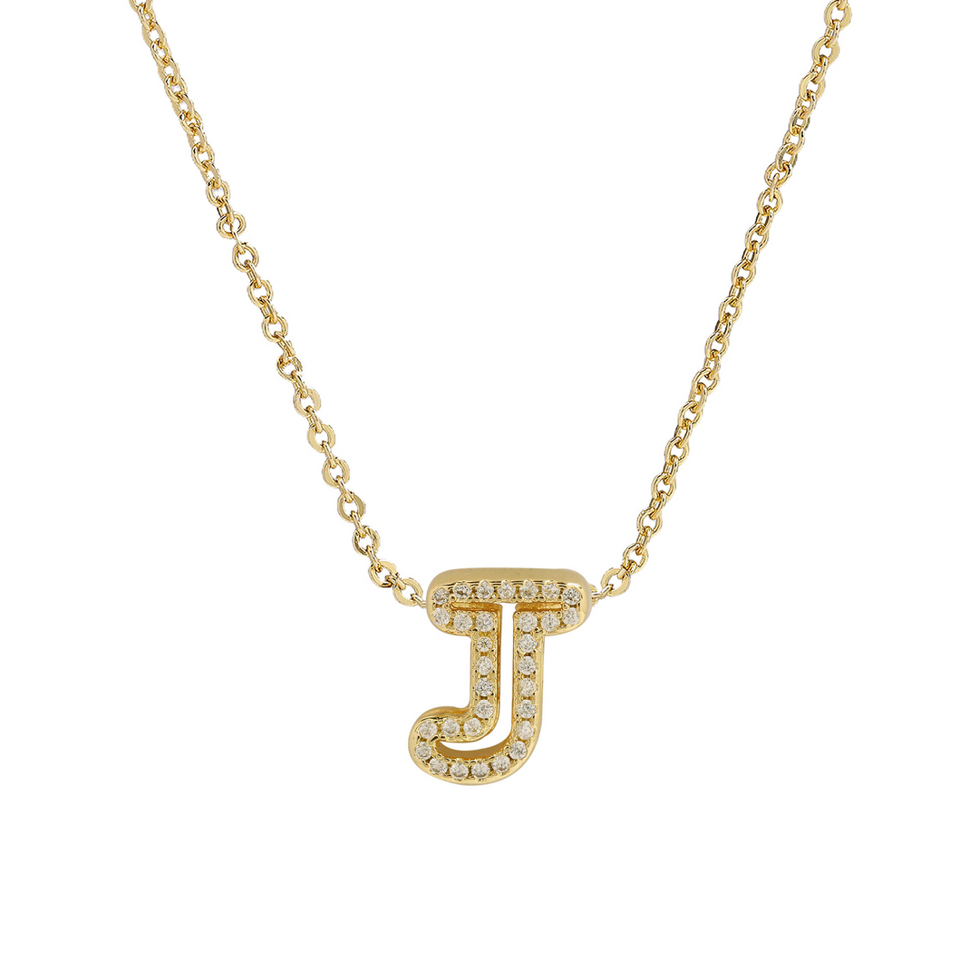 Dazzling Diamond Initial Necklace