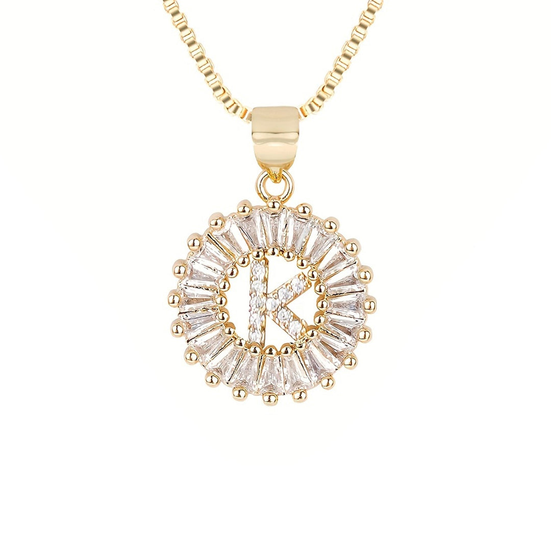 Circle Initial Necklace