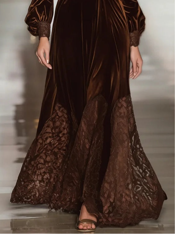 Marisol | Suede Maxi Dress