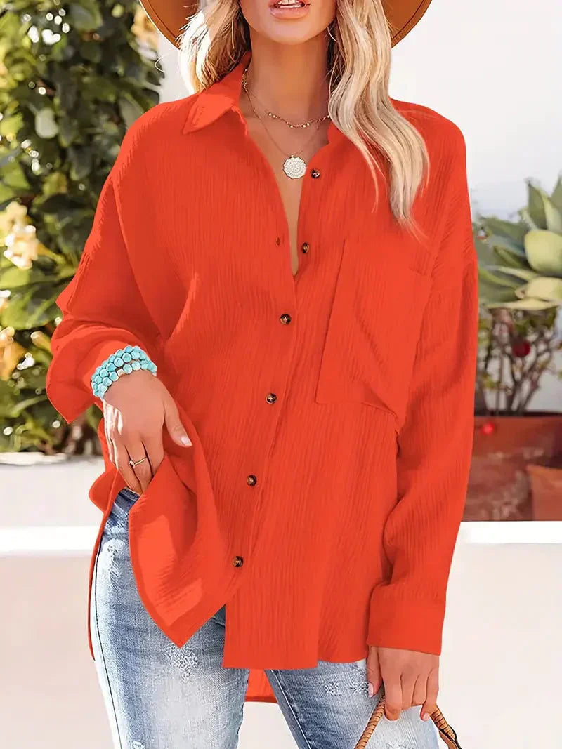 Monica Secrets | Ladies Blouse – Relaxed Fit – Breathable Fabric – Button Closure – Casual Style