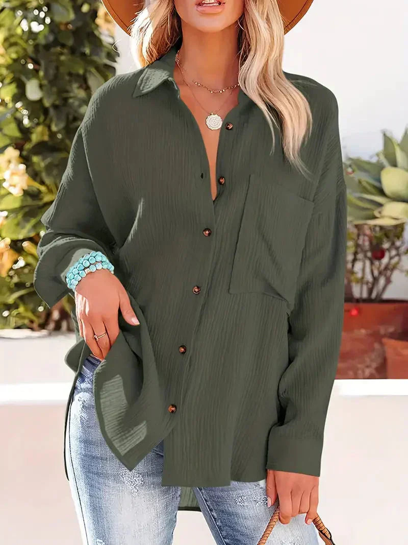 Monica Secrets | Ladies Blouse – Relaxed Fit – Breathable Fabric – Button Closure – Casual Style